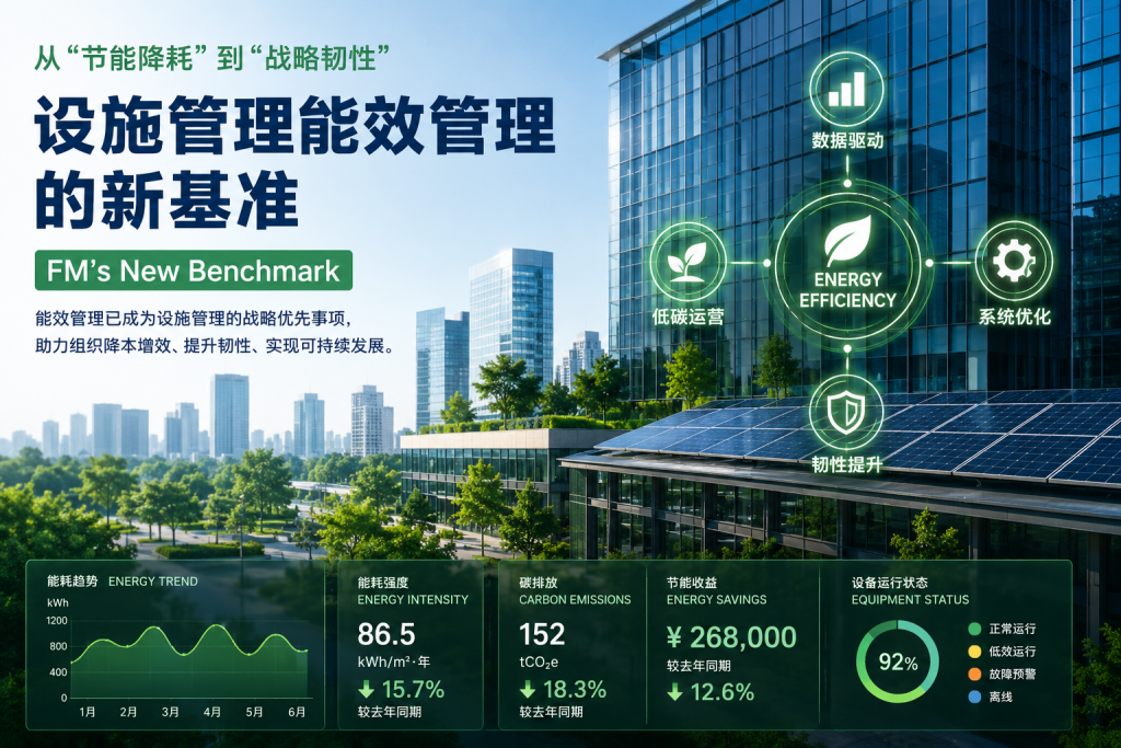 从“节能降耗”到“战略韧性”:设施管理能效管理的新基准-苏州设施管理(现代后勤)产业标准化联盟