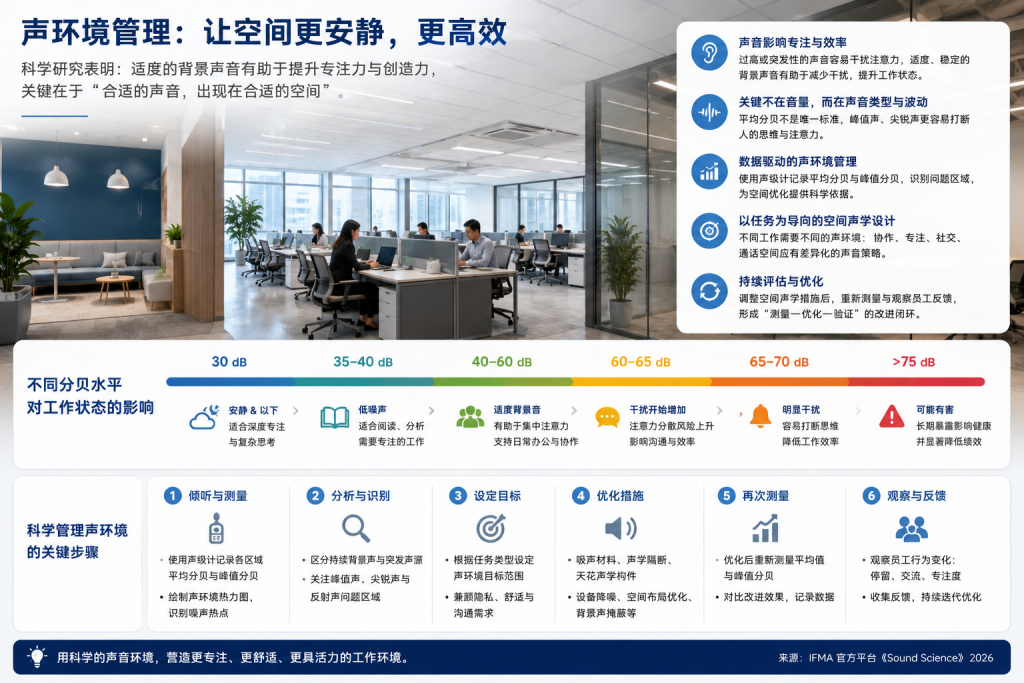声环境管理正在成为设施空间体验优化的重要变量-苏州设施管理（现代后勤）产业标准化联盟